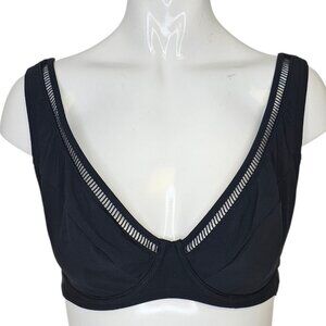 Figleaves Icon Milan Underwired Bikini Top, Black, Size 32DD